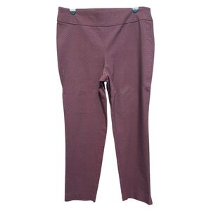Counterparts‎ Size 12 Burgundy Geometric Print Pull On Stretch Pants